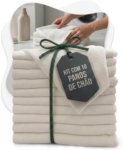 Kit 10 Panos de Chão R$50,50