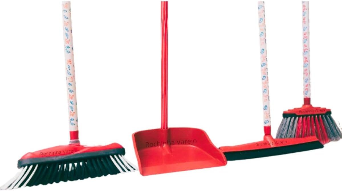 Kit Vassoura, Rodo, Pá de lixo R$49,99